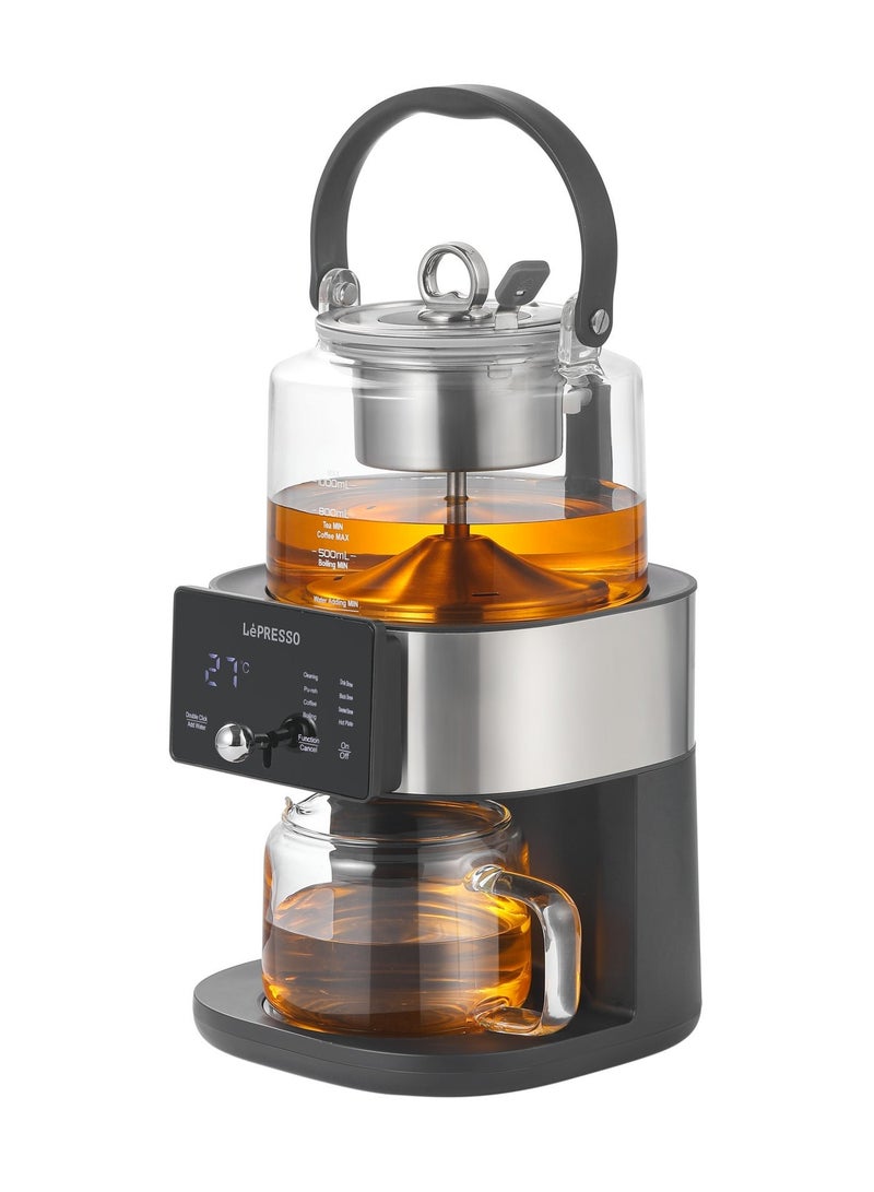 LePRESSO Brewfinity Tea and Coffee Brewer with Fountain Brewing Technology & Multiple Brewing Option / 1L Capacity / Digital Display / Keep Warm Function / Brew Coffee Maker - Black - Image 1